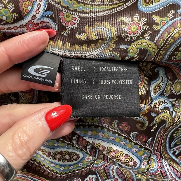 Colebrook Large Suede Leather Lime Green Jacket Women's Paisley Lined 2 Button - Picture 8 of 11